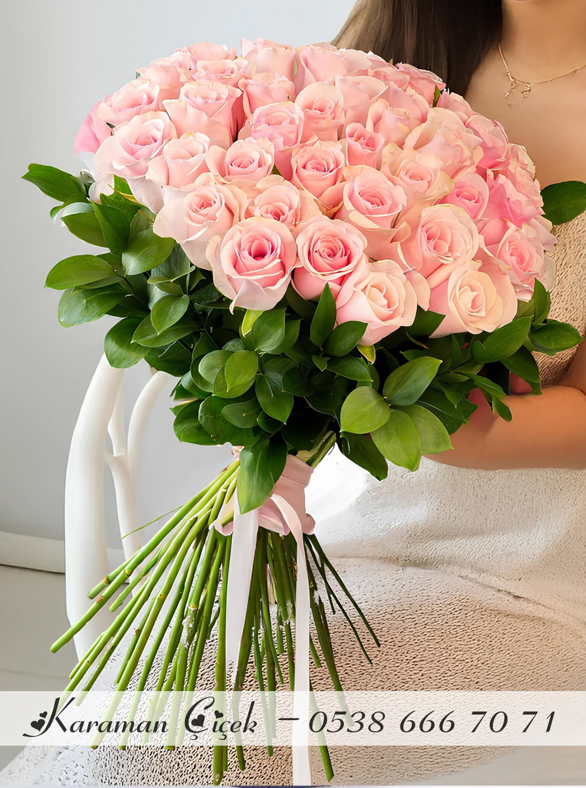 35 Tane Pembe Gül Buketi
