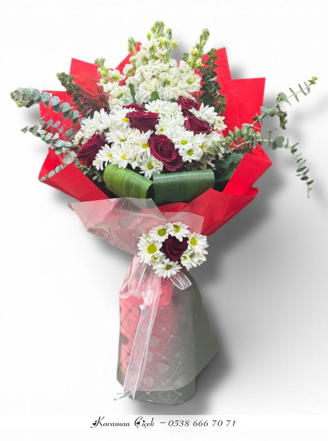 Asil Duygular: Kırmızı Gül Ve Şebboy Buketi