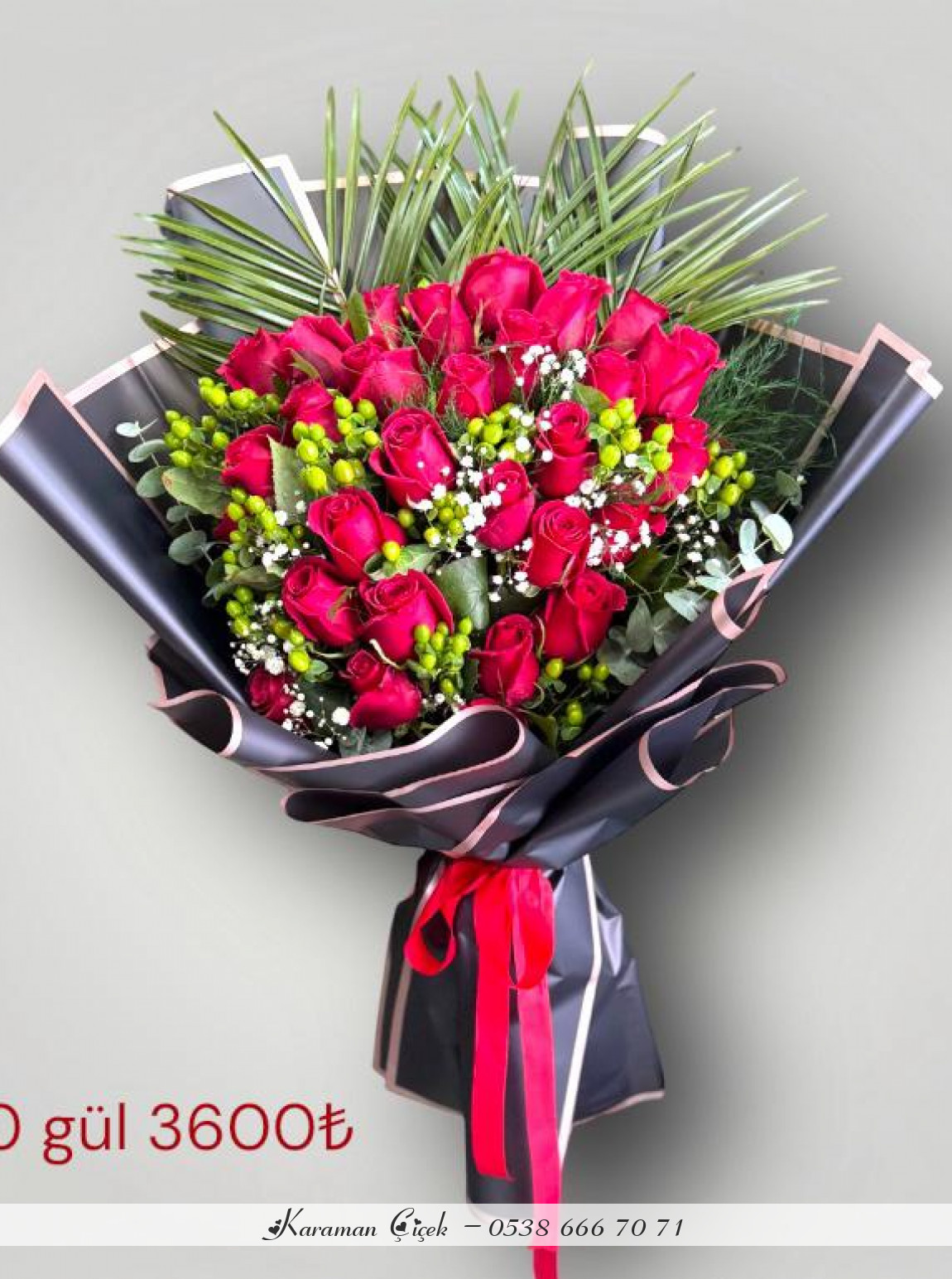 Aşkın Zirvesi: 30'Lu İthal Kırmızı Gül Buketi