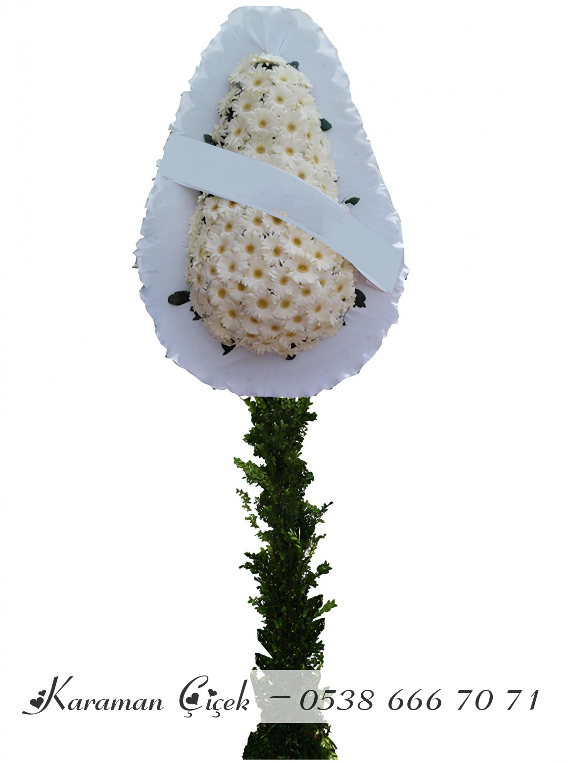 Beyaz Gerbera Çelenk